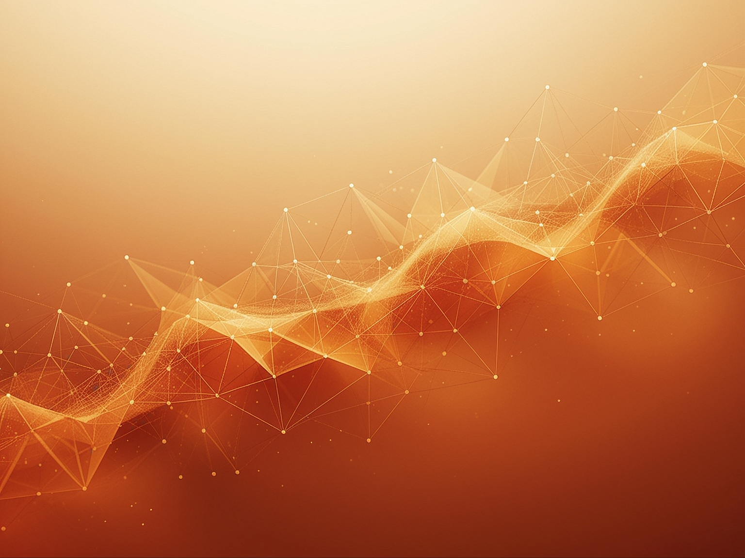 Abstract data visualization flowing through modern cityscape